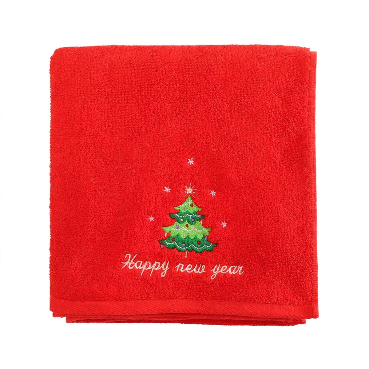 Merry Thread | Green Santa & Red Tree Christmas Towel Set Unisex