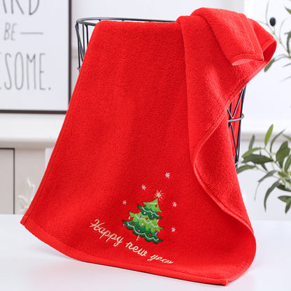 Merry Thread | Green Santa & Red Tree Christmas Towel Set Unisex