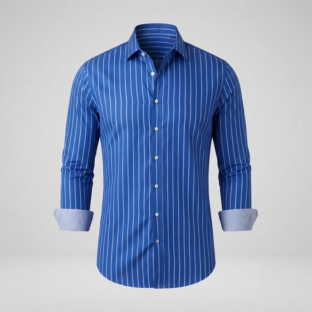 Nathaniel Brooks | Premium Striped Button-Up Shirt For Men