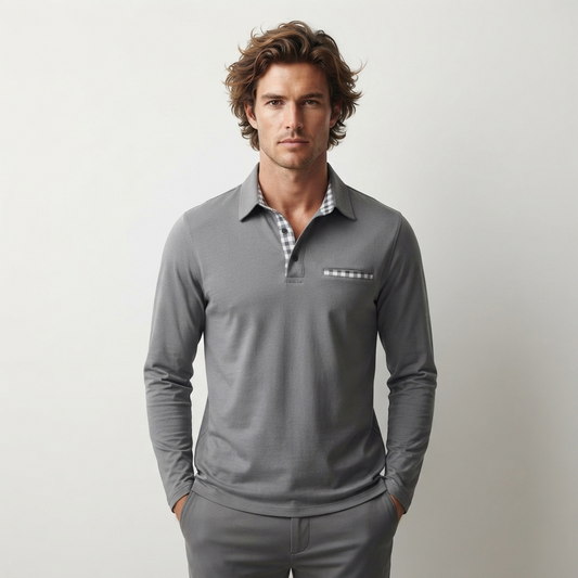 Oliver Kensington | Premium Long Sleeve Polo Shirt For Men