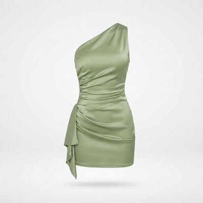 Phoebe Hughes | Satin One-Shoulder Cocktail Dress For Women