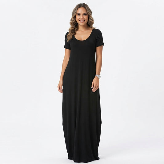 Ruby Mitchell | Deep V-Neck Maxi Dress For Women