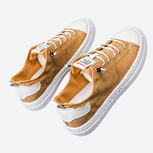 Ryder Paxton | White Canvas Summer Shoes For Men