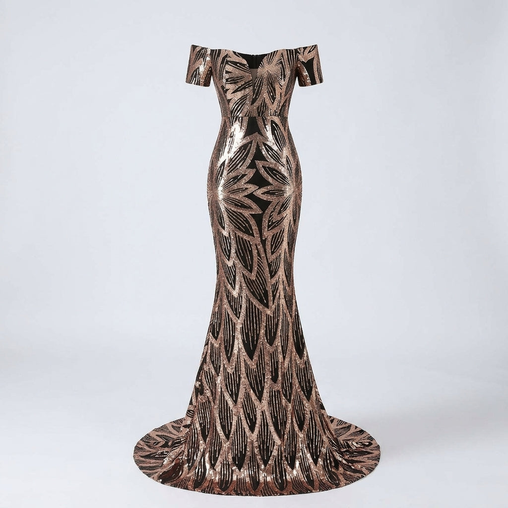 Beatrice Williams | Sequin Formal Dress With Fishtail Hem For Women