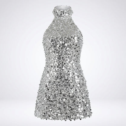 Bridget Fairbanks | Sequined Halter Cocktail Dress For Women