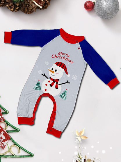 Snow Day | Navy Snowman Print Christmas Pyjamas Unisex & Family