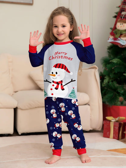 Snow Day | Navy Snowman Print Christmas Pyjamas Unisex & Family