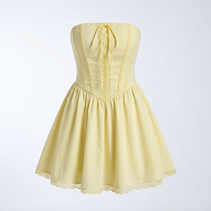 Zoe Kelly | Strapless Lace Trim Cocktail Dress For Women