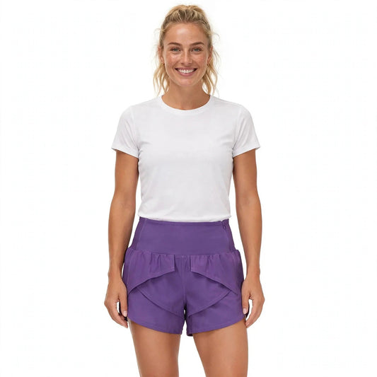 Tallulah Brennan | Purple 2-In-1 Workout Shorts For Women