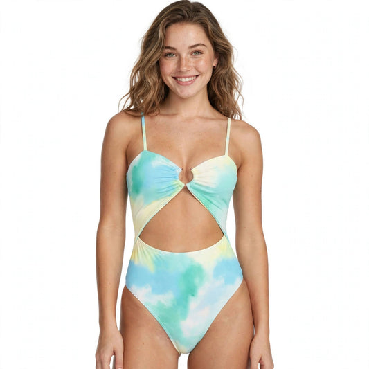 Tesni Norwell | Tie Dye Cut Out Swimsuit For Women
