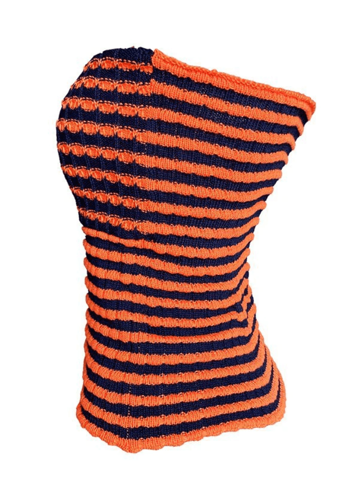 Erin Faulkner | Striped Twist-Front Bandeau Crop Top For Women