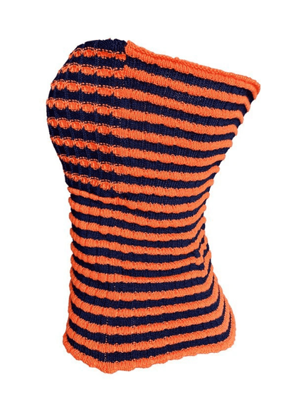 Erin Faulkner | Striped Twist-Front Bandeau Crop Top For Women