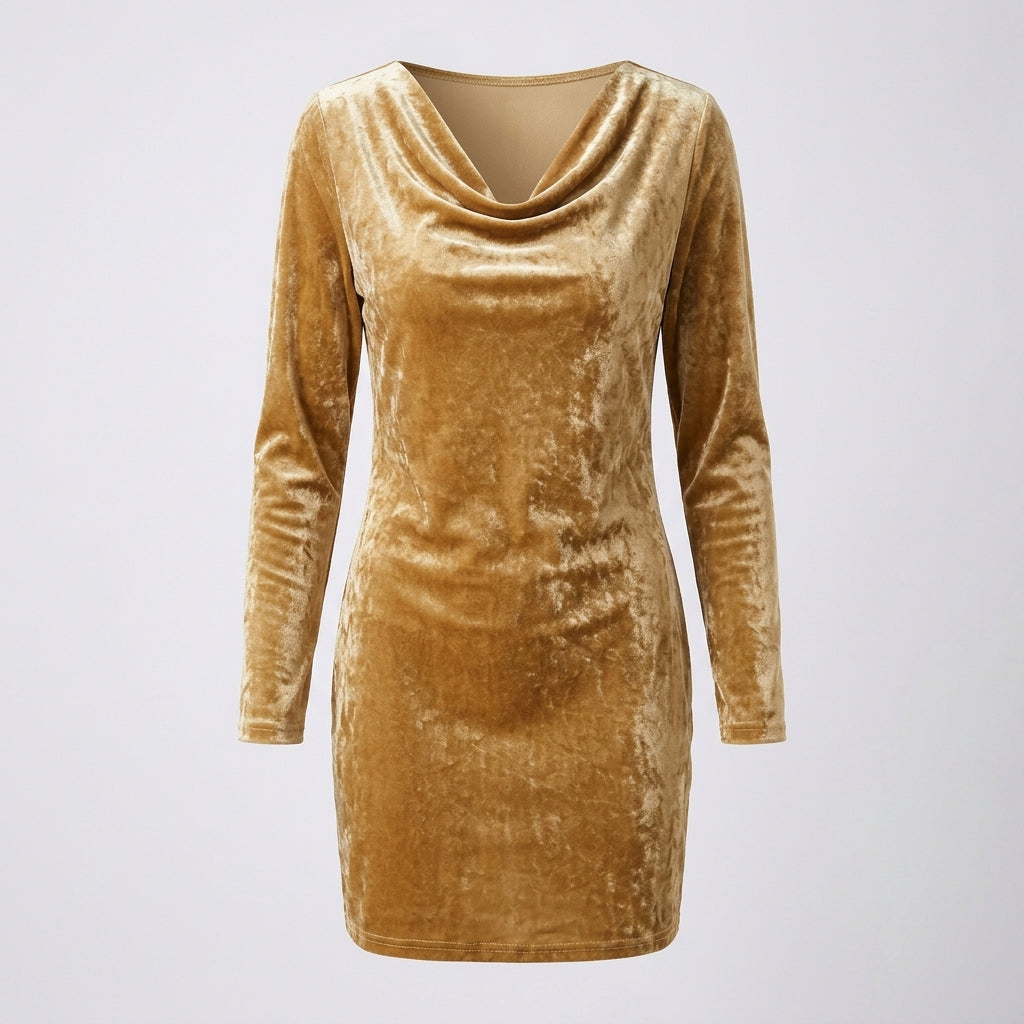 Tara King | Velvet Midi Cocktail Dress For Women
