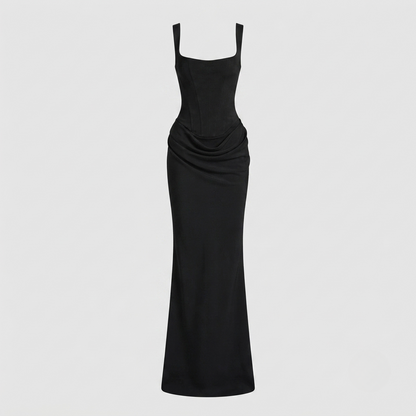 Victoria Monroe | Elegant Black Maxi Dress For Women
