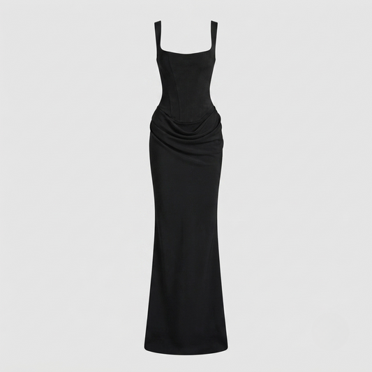 Victoria Monroe | Elegant Black Maxi Dress For Women