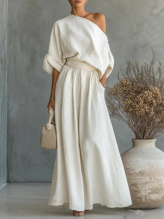 Ziggy Norford | One Shoulder Maxi Skirt Set For Women